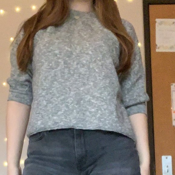 Madewell Cropped Sleeve Sweater - Picture 1 of 4